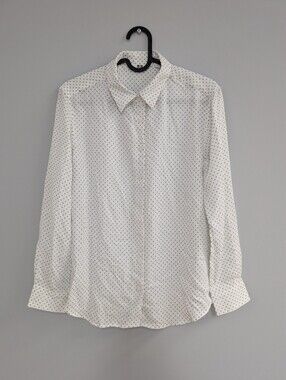 Uniqlo Button-Down Shirt w/ Small Black Dot Print Japan Size S (Fits like US XS)